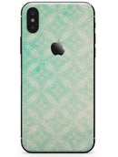 Faded Teal Overlapping Circles - iPhone X Skin-Kit