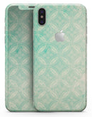 Faded Teal Overlapping Circles - iPhone X Skin-Kit