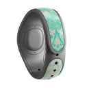 Faded Teal Pattern Of Decadence  - Decal Skin Wrap Kit for the Disney Magic Band
