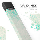 Faded Teal Pattern Of Decadence  - Premium Decal Protective Skin-Wrap Sticker compatible with the Juul Labs vaping device