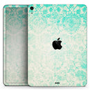 Faded Teal Pattern Of Decadence  - Full Body Skin Decal for the Apple iPad Pro 12.9", 11", 10.5", 9.7", Air or Mini (All Models Available)