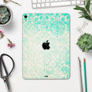 Faded Teal Pattern Of Decadence  - Full Body Skin Decal for the Apple iPad Pro 12.9", 11", 10.5", 9.7", Air or Mini (All Models Available)