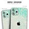 Faded Teal Pattern Of Decadence  - Skin-Kit compatible with the Apple iPhone 13, 13 Pro Max, 13 Mini, 13 Pro, iPhone 12, iPhone 11 (All iPhones Available)