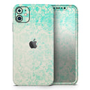 Faded Teal Pattern Of Decadence   - Protective Skin Wrap & Decal – Compatible with iPhone SE to iPhone 17 Pro Max (All Models)