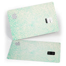Faded Teal Snowflake Pattern - Premium Protective Decal Skin-Kit for the Apple Credit Card