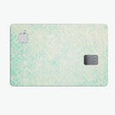 Faded Teal Snowflake Pattern - Premium Protective Decal Skin-Kit for the Apple Credit Card