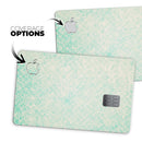 Faded Teal Snowflake Pattern - Premium Protective Decal Skin-Kit for the Apple Credit Card