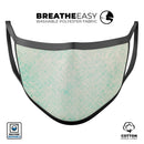Faded Teal Snowflake Pattern - Made in USA Mouth Cover Unisex Anti-Dust Cotton Blend Reusable & Washable Face Mask with Adjustable Sizing for Adult or Child