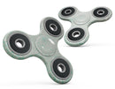 Faded Teal Snowflake Pattern Full-Body Fidget Spinner Skin-Kit