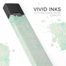 Faded Teal Snowflake Pattern - Premium Decal Protective Skin-Wrap Sticker compatible with the Juul Labs vaping device
