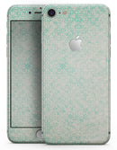 Faded Teal Snowflake Pattern - Skin-kit for the iPhone 8 or 8 Plus