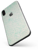 Faded Teal Snowflake Pattern - iPhone X Skin-Kit
