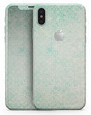 Faded Teal Snowflake Pattern - iPhone X Skin-Kit