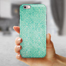 Faded Teal and Green Pattern of Luxury iPhone 6/6s or 6/6s Plus 2-Piece Hybrid INK-Fuzed Case