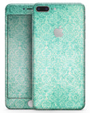 Faded Teal and Green Pattern of Luxury - Skin-kit for the iPhone 8 or 8 Plus