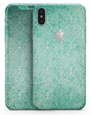 Faded Teal and Green Pattern of Luxury - iPhone X Skin-Kit