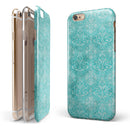 Faded Teal and Sctratched Royal Surface iPhone 6/6s or 6/6s Plus 2-Piece Hybrid INK-Fuzed Case