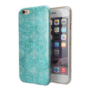 Faded Teal and Sctratched Royal Surface iPhone 6/6s or 6/6s Plus 2-Piece Hybrid INK-Fuzed Case