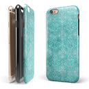 Faded Teal and Sctratched Royal Surface iPhone 6/6s or 6/6s Plus 2-Piece Hybrid INK-Fuzed Case