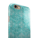 Faded Teal and Sctratched Royal Surface iPhone 6/6s or 6/6s Plus 2-Piece Hybrid INK-Fuzed Case