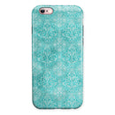 Faded Teal and Sctratched Royal Surface iPhone 6/6s or 6/6s Plus 2-Piece Hybrid INK-Fuzed Case