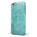 Faded Teal and Sctratched Royal Surface iPhone 6/6s or 6/6s Plus 2-Piece Hybrid INK-Fuzed Case