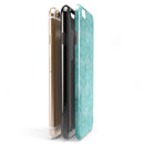 Faded Teal and Sctratched Royal Surface iPhone 6/6s or 6/6s Plus 2-Piece Hybrid INK-Fuzed Case