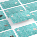 Faded Teal and Sctratched Royal Surface - Premium Protective Decal Skin-Kit for the Apple Credit Card