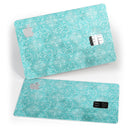 Faded Teal and Sctratched Royal Surface - Premium Protective Decal Skin-Kit for the Apple Credit Card