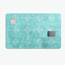 Faded Teal and Sctratched Royal Surface - Premium Protective Decal Skin-Kit for the Apple Credit Card