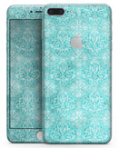 Faded Teal and Sctratched Royal Surface - Skin-kit for the iPhone 8 or 8 Plus