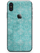 Faded Teal and Sctratched Royal Surface - iPhone X Skin-Kit
