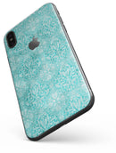 Faded Teal and Sctratched Royal Surface - iPhone X Skin-Kit