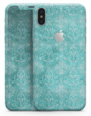 Faded Teal and Sctratched Royal Surface - iPhone X Skin-Kit