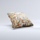 Faded Torn Newspaper Letter Collage ink-Fuzed Decorative Throw Pillow