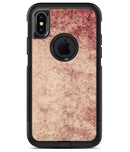 Faded Vintage Maroon Rococo Pattern - iPhone X OtterBox Case & Skin Kits