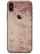 Faded Vintage Maroon Rococo Pattern - iPhone X Skin-Kit
