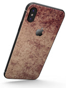 Faded Vintage Maroon Rococo Pattern - iPhone X Skin-Kit