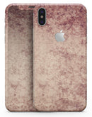 Faded Vintage Maroon Rococo Pattern - iPhone X Skin-Kit