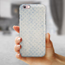 Faded White and Blue Interlocking Squares iPhone 6/6s or 6/6s Plus 2-Piece Hybrid INK-Fuzed Case