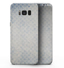Faded White and Blue Interlocking Squares - Samsung Galaxy S8 Full-Body Skin Kit