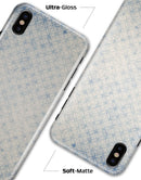 Faded White and Blue Interlocking Squares - iPhone X Clipit Case