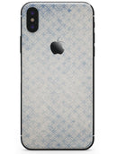 Faded White and Blue Interlocking Squares - iPhone X Skin-Kit