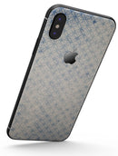 Faded White and Blue Interlocking Squares - iPhone X Skin-Kit