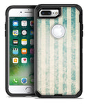 Faded White and Blue Scratched Vertival Stripes - iPhone 7 Plus/8 Plus OtterBox Case & Skin Kits