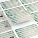 Faded White and Blue Scratched Vertival Stripes - Premium Protective Decal Skin-Kit for the Apple Credit Card