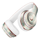 Faded White and Blue Scratched Vertival Stripes Full-Body Skin Kit for the Beats by Dre Solo 3 Wireless Headphones