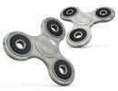 Faded White and Blue Scratched Vertival Stripes Full-Body Fidget Spinner Skin-Kit