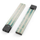 Faded White and Blue Scratched Vertival Stripes - Premium Decal Protective Skin-Wrap Sticker compatible with the Juul Labs vaping device