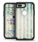 Faded White and Blue Scratched Vertival Stripes - iPhone 7 Plus/8 Plus OtterBox Case & Skin Kits